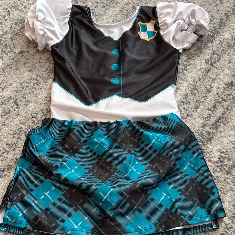 Harry Potter Hermione Kids Plaid Costume Dress  - Black and Blue 6/8